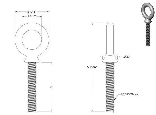 Fuji Bag Rack Replacement Eye-Bolts - Image 3